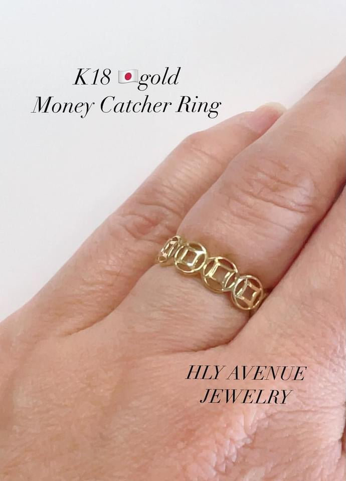 k18/18k saudi gold ring size 15 - リング・指輪